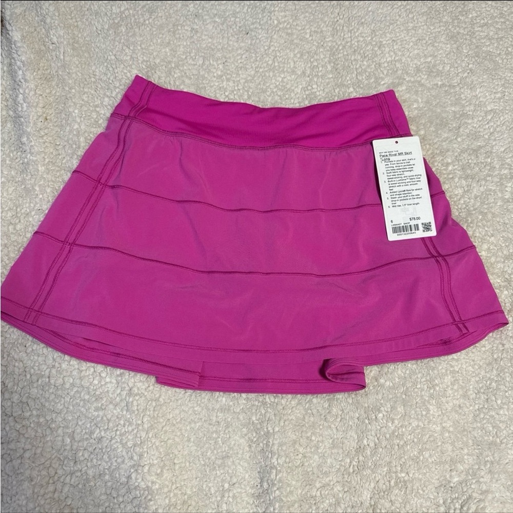 NWOT lululemon pace rival skirt tall